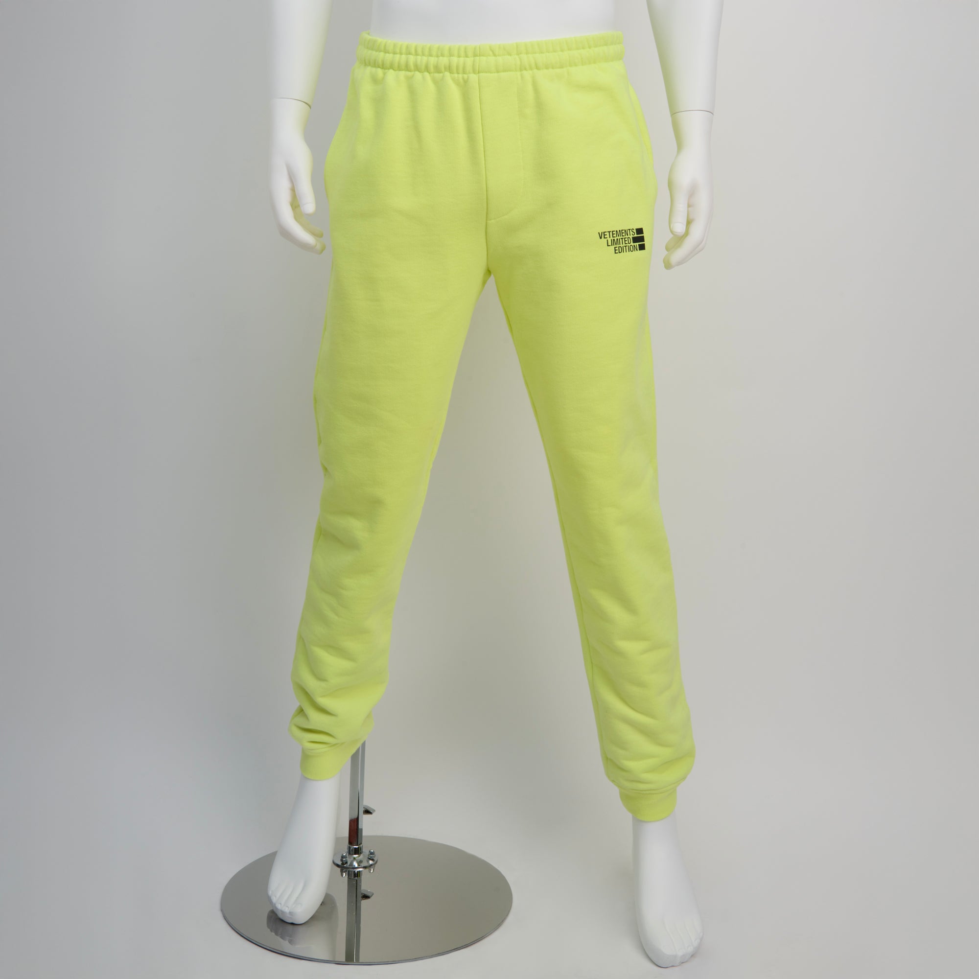 Vetements Limited Edition Neon Yellow Sweatpants Size S