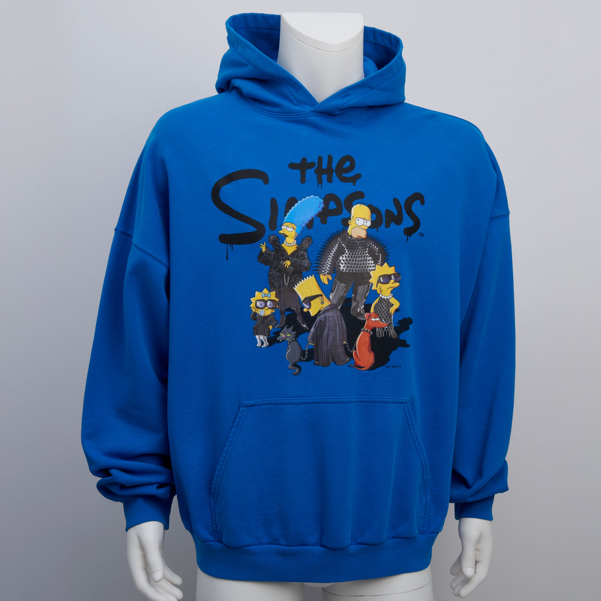 Balenciaga, Blue Simpsons Hoodie, Size 3