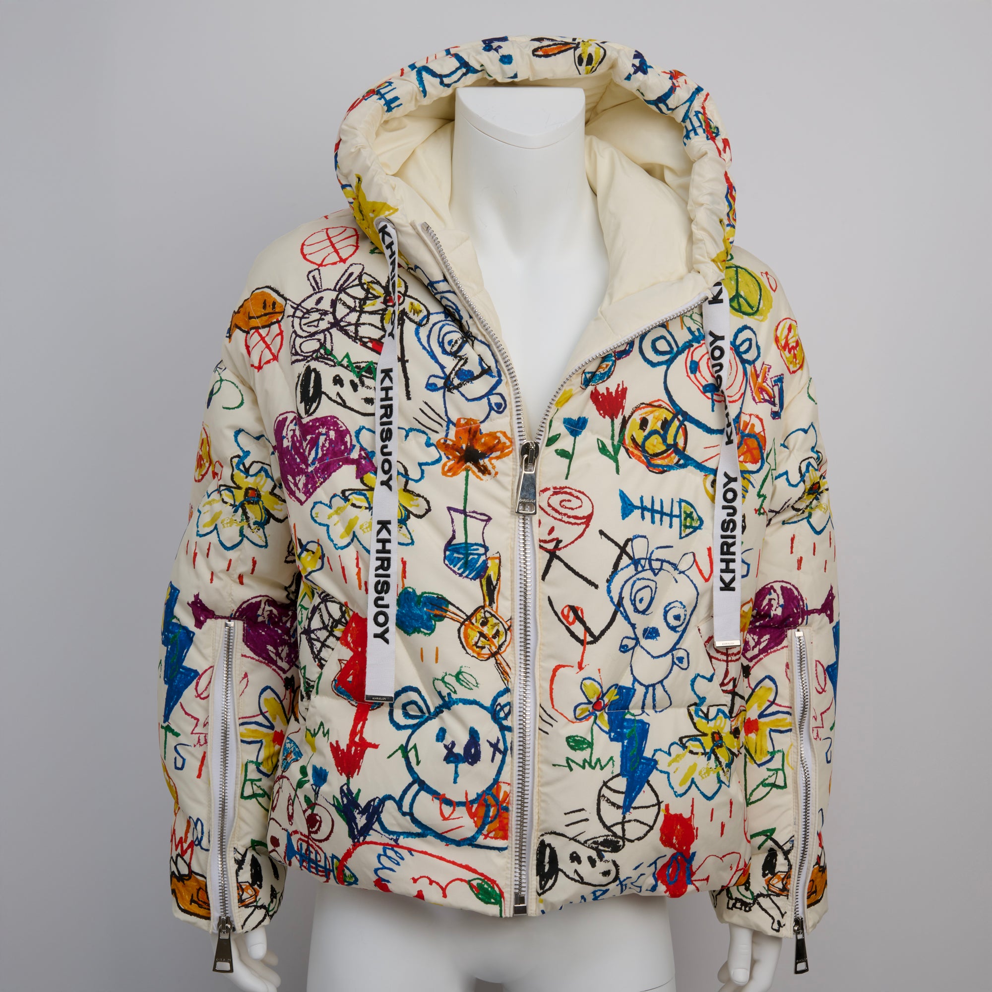 KHRISJOY, Illustration-Print Puffer Jacket in Multi, Size 02