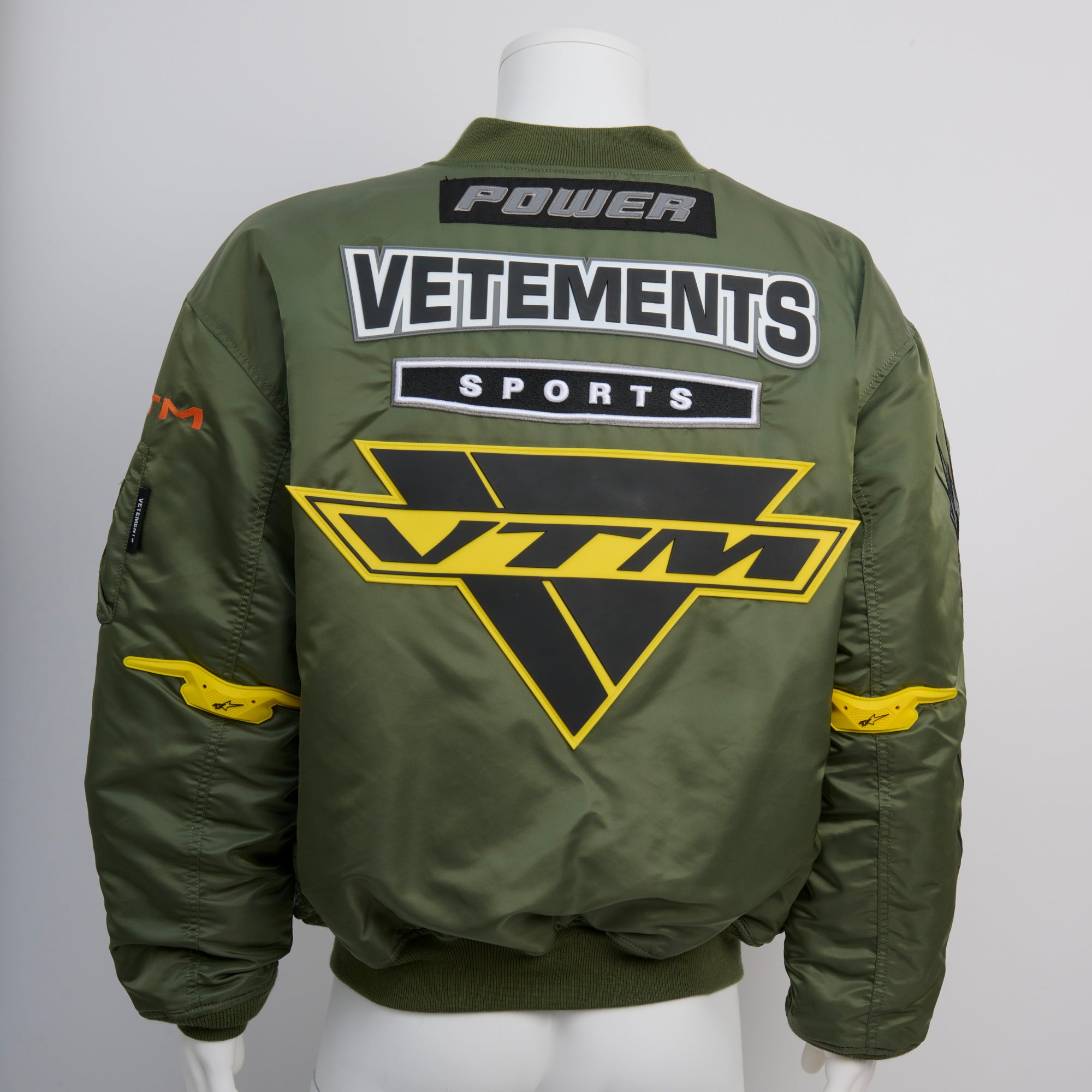 Vetements, Green Racing Logo Bomber, Size S