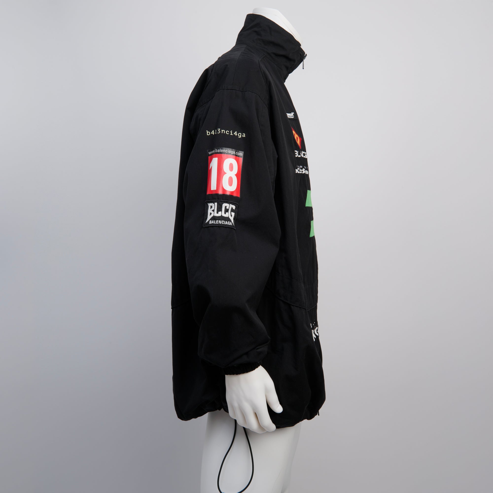 Balenciaga, Gamer Zipped Track Jacket in Black, Size 37