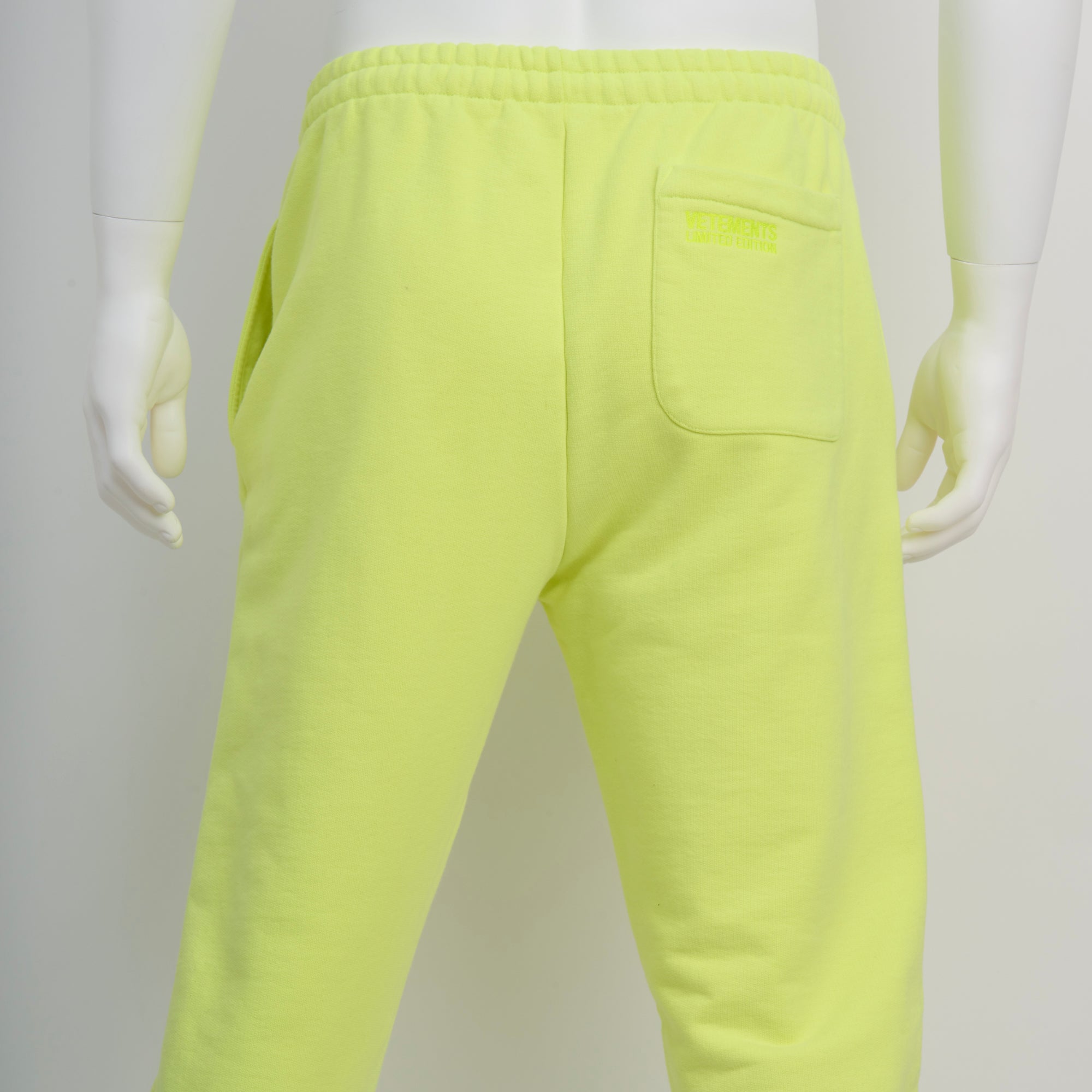 Vetements Limited Edition, Neon Yellow Sweatpants, Size S