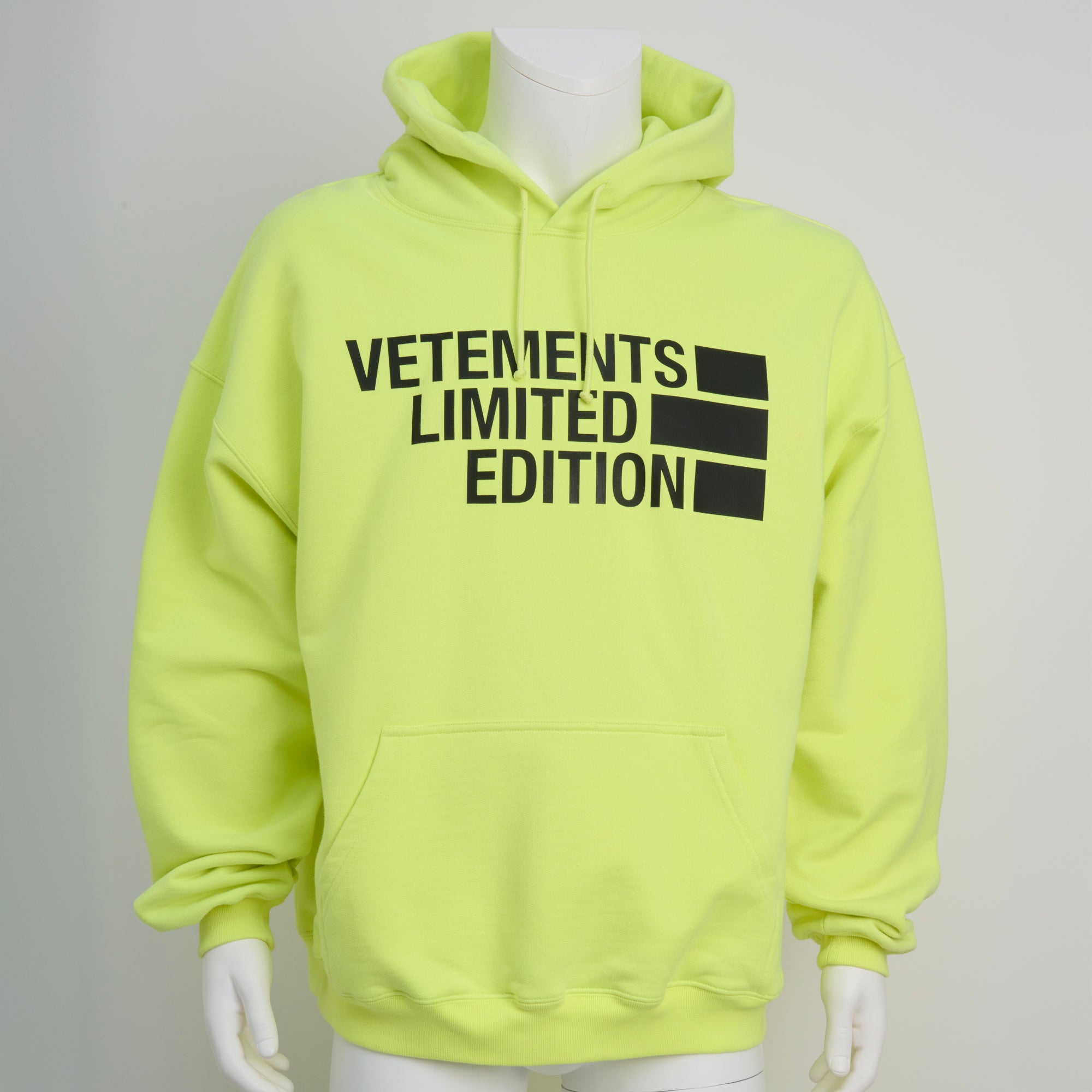 Vetements Limited Edition, Neon Yellow Hoodie, Size S