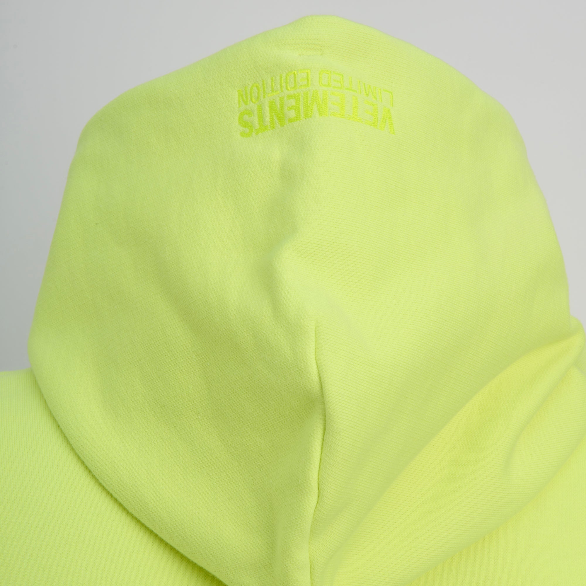 Vetements Limited Edition, Neon Yellow Hoodie, Size S